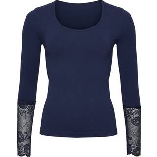Tim & Simonsen Mary bluse m/ blonde ærme - Marine