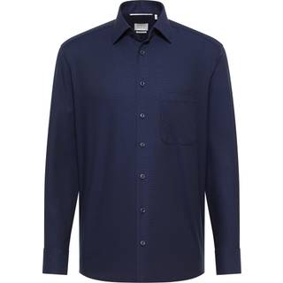 COMFORT FIT Shirt in dark blue structured