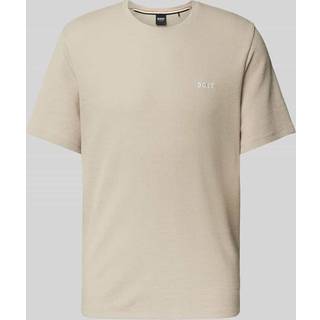 BOSS Black Herren T-Shirt beige Jersey-Baumwolle unifarben