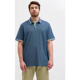 Plus Size Ensfarvet Polo
