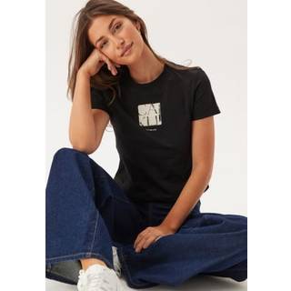 Calvin Klein Jeans Front Photo Graphic Baby Tee BEH Ck Black S