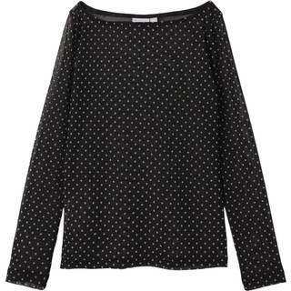 NAME IT Mesh Langærmet Bluse Silje Black Dot