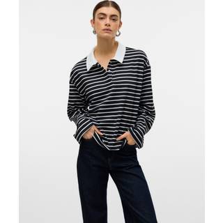 Alma Polo T-shirt, Black/White, M