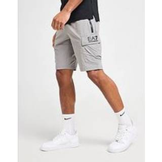 EA7 Emporio Armani Woven Tech Cargo Shorts, Grey - XS