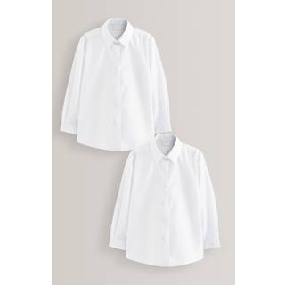 Next White Regular Fit 2 Pack Long Sleeve Formal School Shirts (3-18yrs) - 15 Yrs