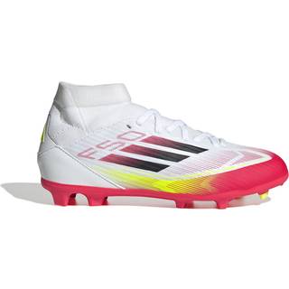 F50 League Mid Firm/Multi-Ground Kids støvler - Cloud White / Core Black / Solar Yellow - 29