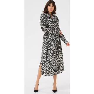 Kaffe Kaalice Shirt Dress Kjoler 10509401 White/Black Leopard (40)