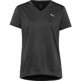 Women&#39;s Puma TAD ESSENTIALS V-Neck T-Shirt, Black, Size XL, Clothing - Black - XL