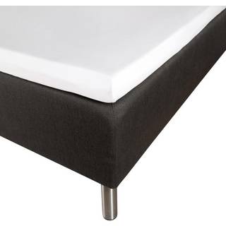 Blødt kuvertlagen 140x200 - 100% bomuldssatin - 8 cm i højden - Hvidt lagen til topmadras - By Night satin lagen