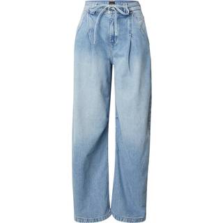 BOSS BOSS Blue Mid Wash Pleated Barrel Denim Jeans