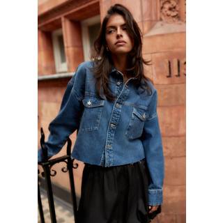 Next Afkortet Denim ShacketStor Almindelig
