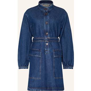 Weekend Max Maratil kvinder. 2515221021600 Euro marineblå denimkjole (38), Casual, Bomuld, Lange ærmer