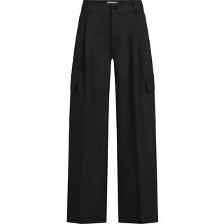 Relaxed Tailored Cargo Trousers - Black - 26NI