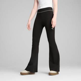 Women&#39;s Puma DARE TO Textured Flared Leggings, Black, Size M, Women - Black - M