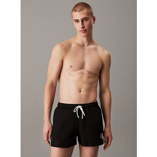 Short Drawstring Swim Shorts - CK Monogram - Black - XL