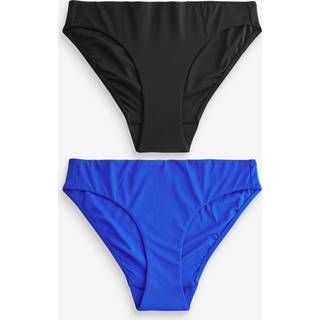 Next Blue/Black High Leg Bikini Bottoms 2 Pack
