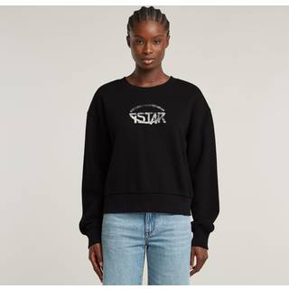 Logo Loose Sweater - Black - Women