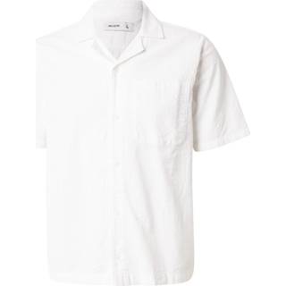 Hollister Hollister Textured Button Down Seersucker Short Sleeve White Shirt