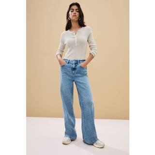 Next Mid Blue Wide Leg Jeans