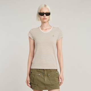 Stripe Eyben Slim V-Neck Top 2.0 - Multi color - Women