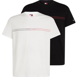 Tommy Jeans 2 Pack T Shirts Ecru And Black