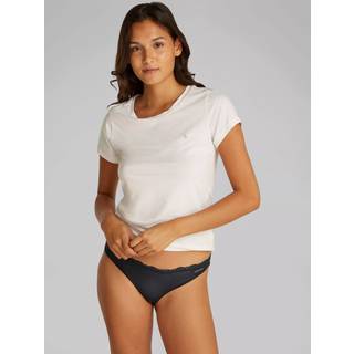 Thong - Micro Stretch with Lace - Black - M