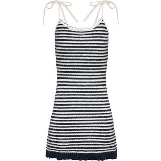 Breton Stripe Mini Slim Knit Dress