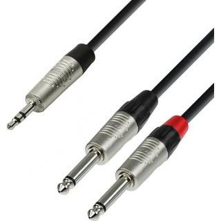 Y-splitkabel Minijack til 6,3mm Jack (6m)
