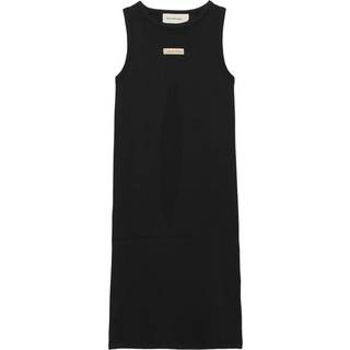 Slim Ribbed Sleeveless Dress - Black - 10 years (140 cm)