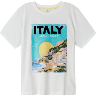 Name It T-shirt Hvid Med Italien Print