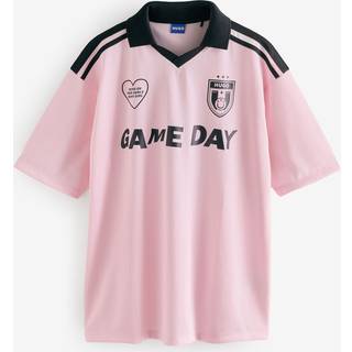 HUGO HUGO Pink Football Inspired Graphic Sports Polo Shirt