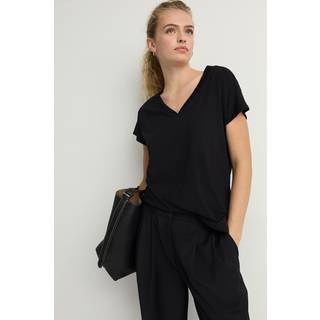 Next Black V-Neck Cap Sleeve T-Shirt