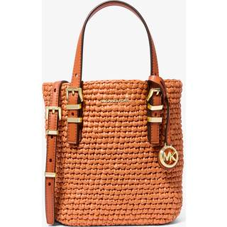 MK Quinn Extra-Small Crocheted Straw Crossbody Bag - Orange - Michael Kors - ONE SIZE