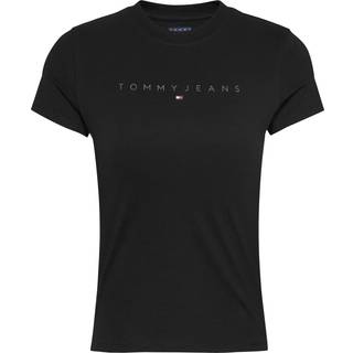 T-shirt Tommy Jeans Slim Tonal Linear Tee Black S - Black - S