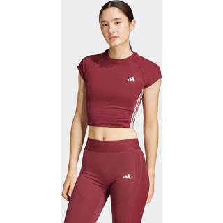 adidas Hyperglam Slim T-Shirt, Burgundy