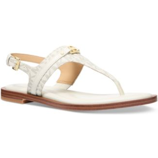 MK Mandy Signature Logo T-Strap Sandal - Natural - Michael Kors - EU 35.5