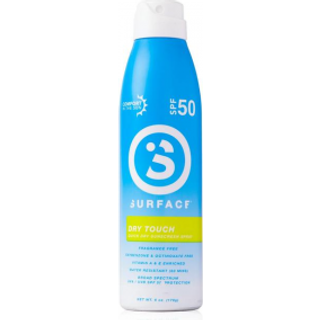 Surface Dry Touch Spray Solcreme Vandafvisende UVA/UVB Bredspektrum Hurtigtrrende beskyttelse PABA Fri - 6 oz - SPF 50-1 PACK