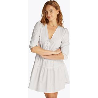 Relaxed Poplin Tiered Mini Dress