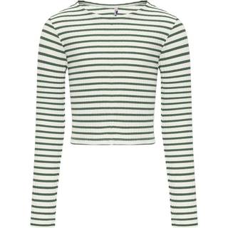 Kids Only Cloud Dancer/hedge Green Stribet Top