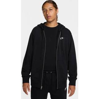 Nike Club-hættetrøje i french terry med fuld lynlås til mænd - sort - 3XL