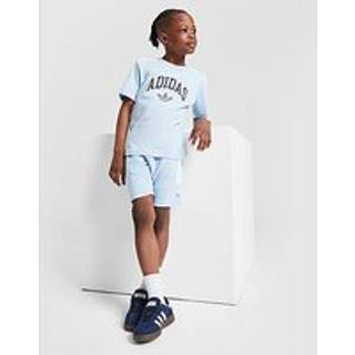 adidas Originals Varsity T-Shirt/Shorts Set Children, Blue - 6-7Y