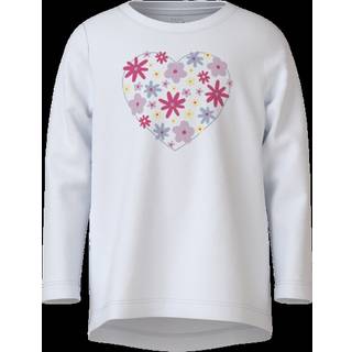 NAME IT Langærmet Løs Bluse Violet Bright White