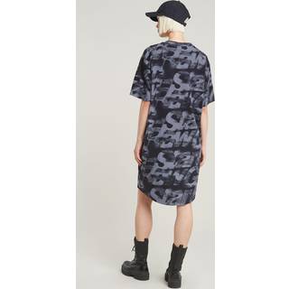 Sprayed Letters Loose Dress - Multi color - Women
