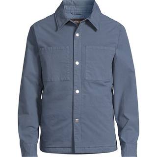 MK Garment-Dyed Stretch Cotton Poplin Shirt Jacket - Blue - Michael Kors