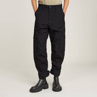 Cargo 3D Boyfriend Pants - Black - Women