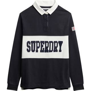 Superdry Superdry Blue Oversized Athletic Essentials Rugby 100% Cotton Top