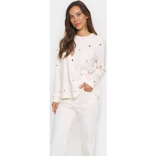 Saint Tropez Johannisz Sweatshirt Sweatshirts 30513938 Ice Multi Un Hearts (SMALL)