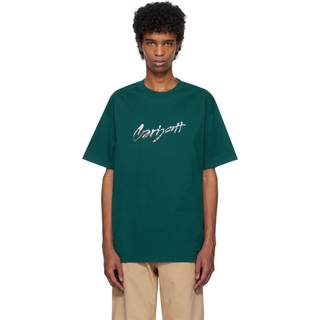 Drip Script T-shirt, Malachite, S