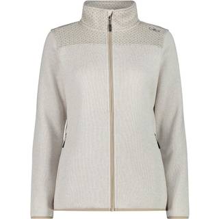 CMP Women's Jacquard Knitted Jacket Fleecejakke Damer størrelse 36 farve grå