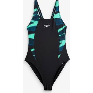 Speedo badedragt til damer - Hyperboom Splice Muscleback - Sort/blå